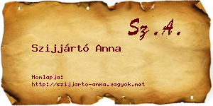 Szijjártó Anna névjegykártya